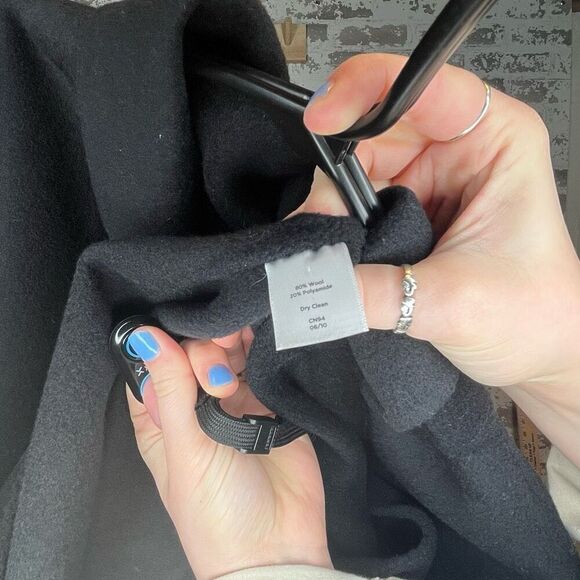 Talbots | women long black wool blend dress coat - Picture 3 of 12